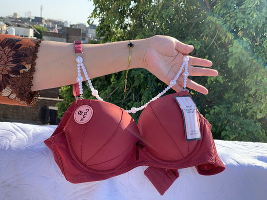 Bridal Lingerie Set – Maroon Padded Bra & Panty | Elegant Bridal Underwear+ FREE GIFT