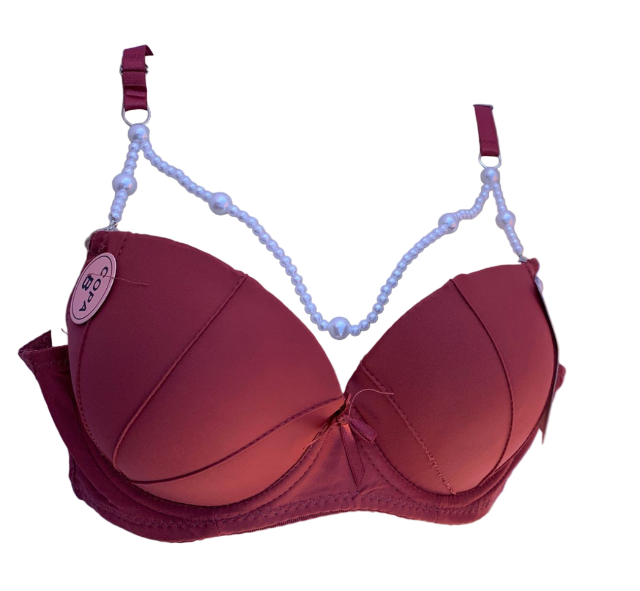 Bridal Lingerie Set – Maroon Padded Bra & Panty | Elegant Bridal Underwear+ FREE GIFT