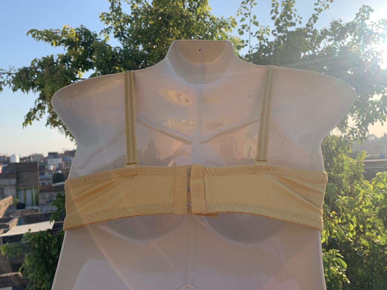 Imported Lace Padded Bra – Dusty Rose Nude , Yellow & Black (Premium Quality)+ FREE GIFT