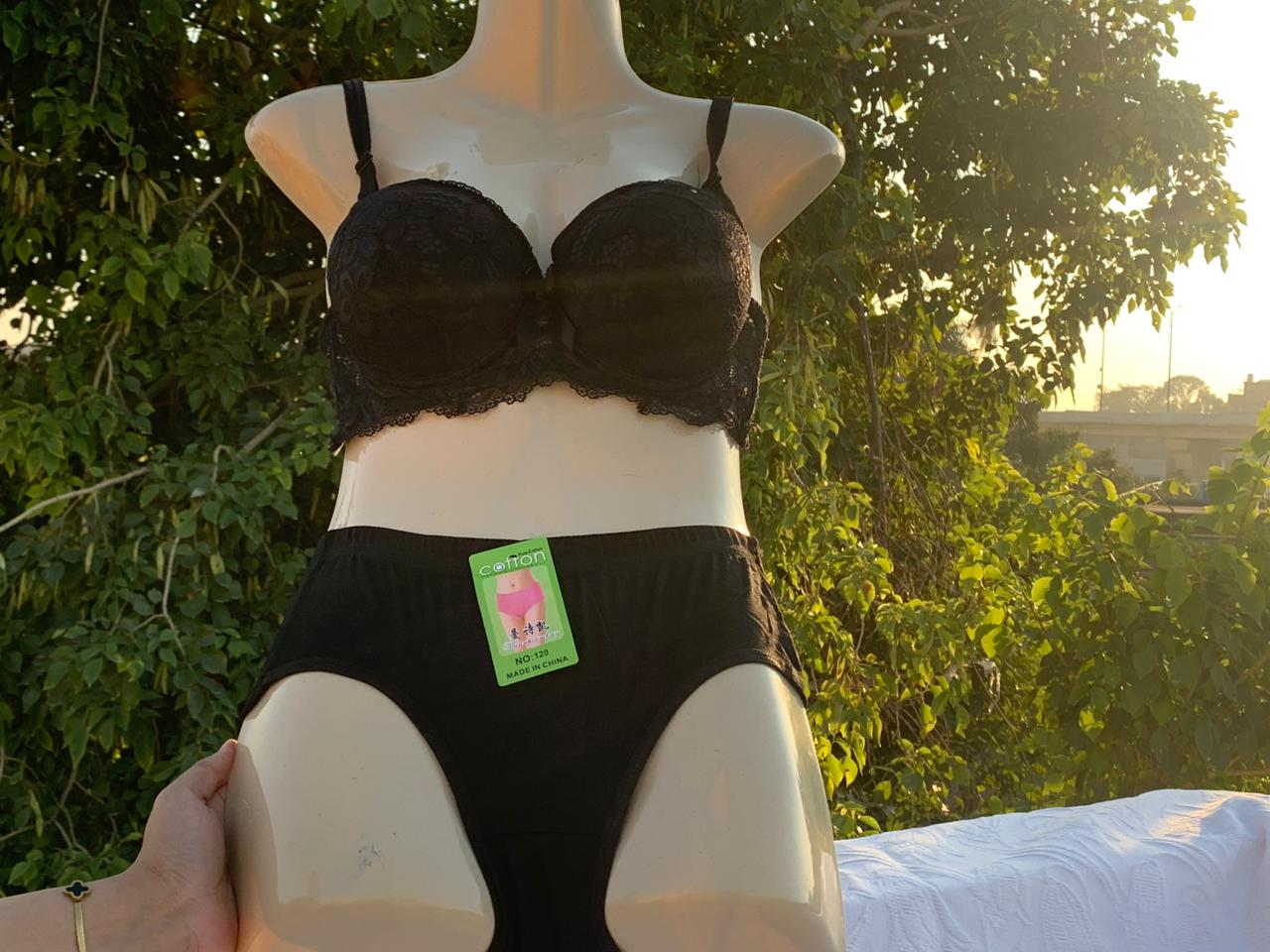 Imported Lace Padded Bra – Dusty Rose Nude , Yellow & Black (Premium Quality)+ FREE GIFT