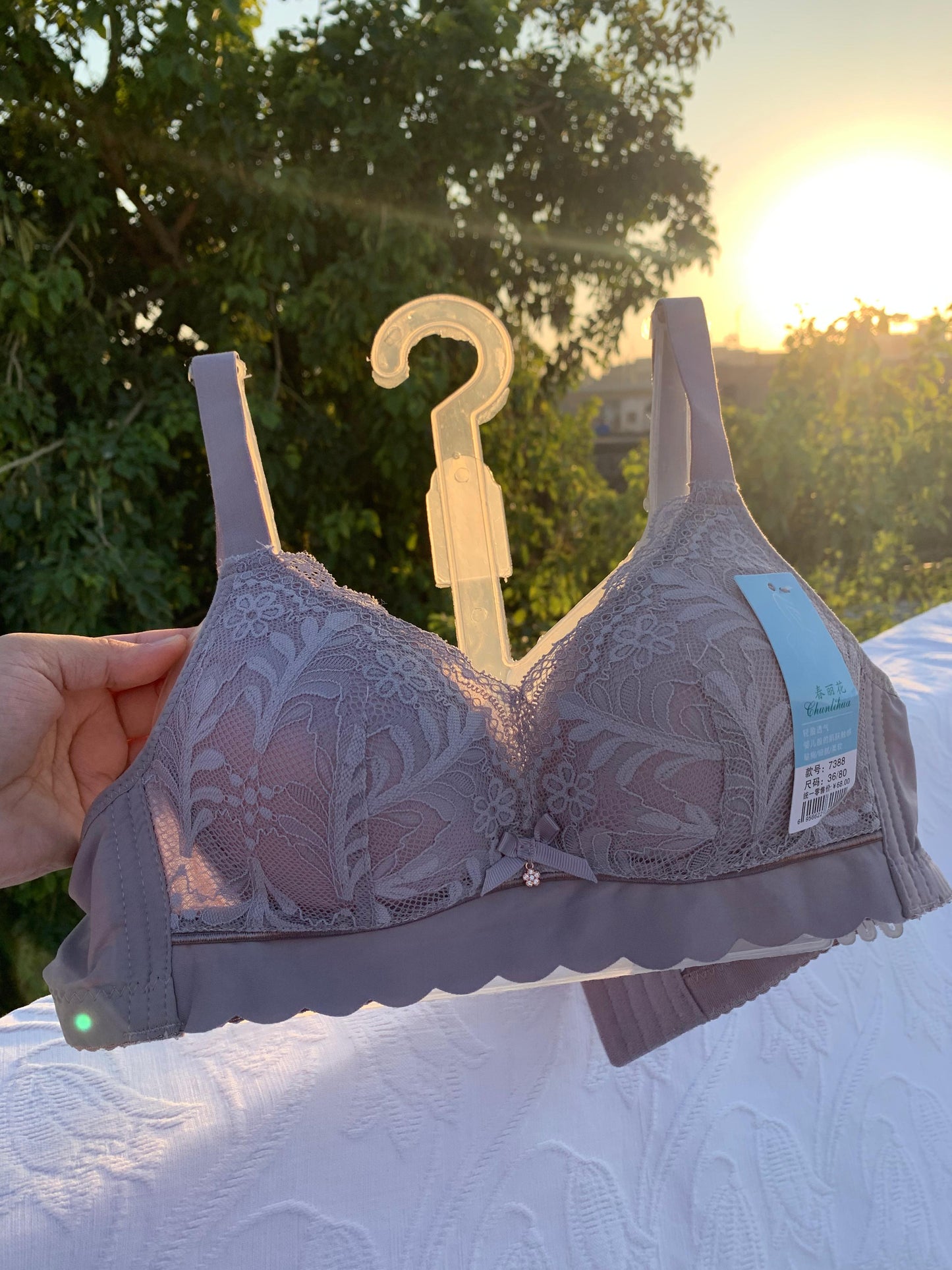 Imported Amazon-Brand Lace Bra – Premium Quality (Grey / Black / Peach)+ FREE GIFT