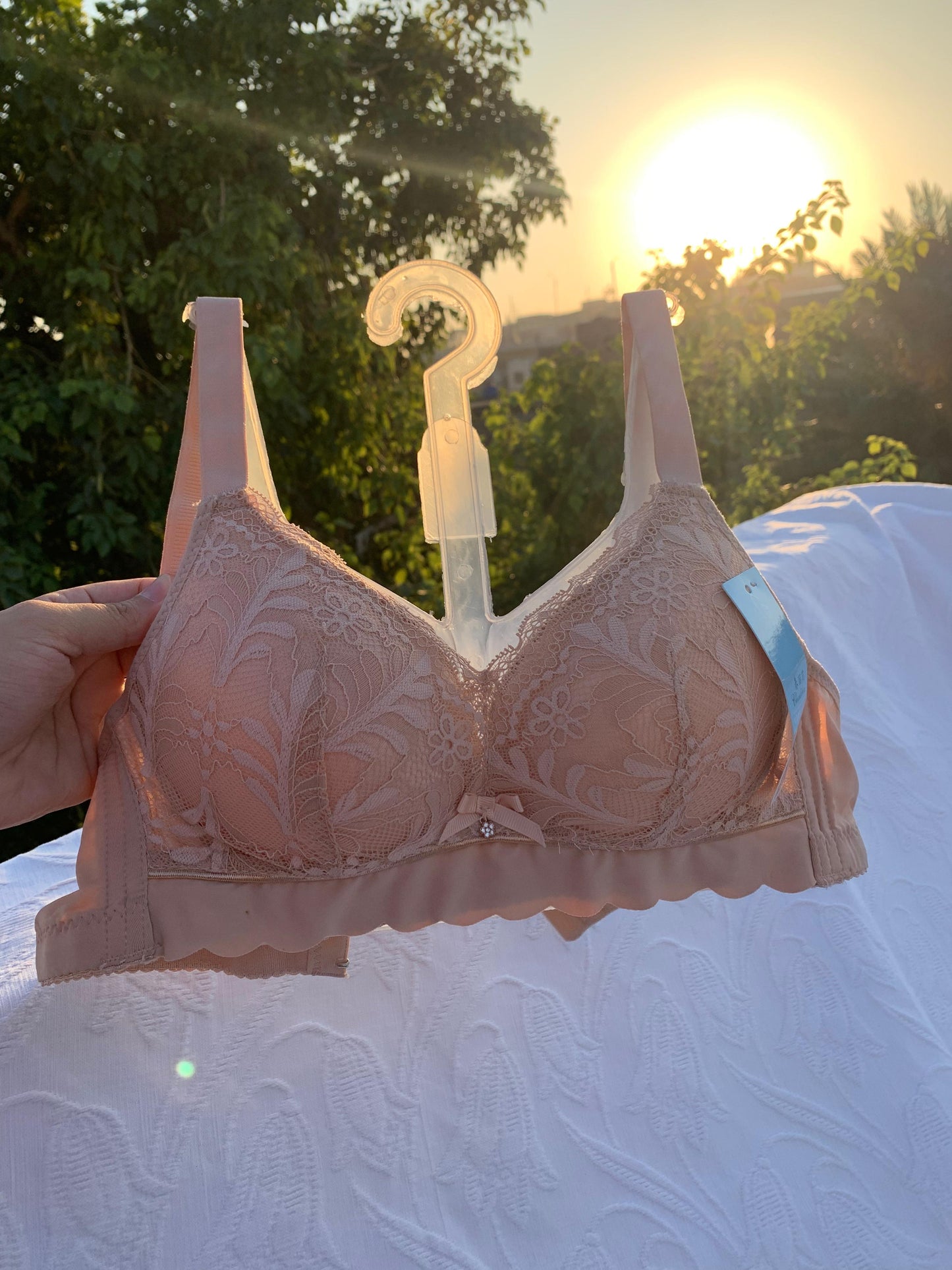 Imported Amazon-Brand Lace Bra – Premium Quality (Grey / Black / Peach)+ FREE GIFT